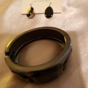 Black diamond Earrings and Bracelet
